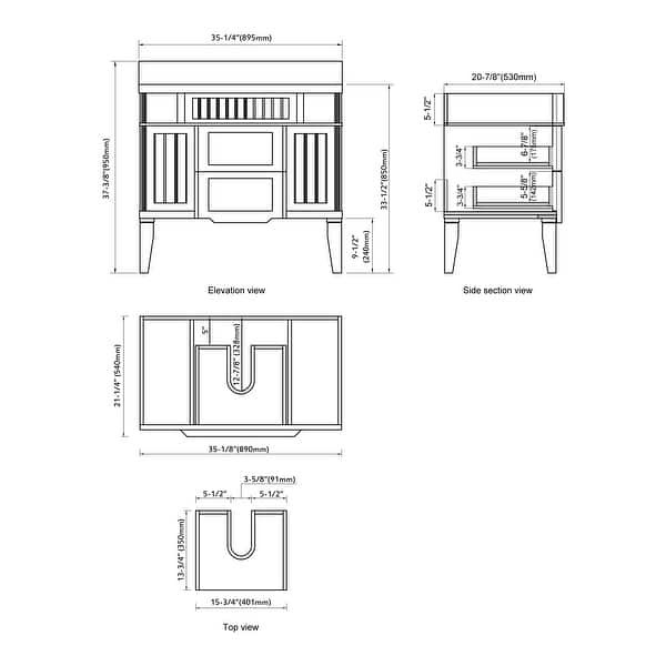 Horizon 36" Single Bathroom Vanity Set Bed Bath & Beyond 32670971